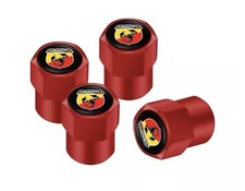 4 X TAPPI COPRI VALVOLA ABARTH ROSSO IN LEGA DI METALLO 500 595 695 124 TUNING