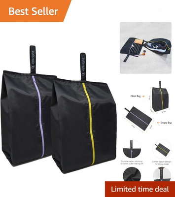 #ad Shoe Bags for Travel Set of 2 100% Recycled Water Resistant Zipper Pouch Ba... $17.99