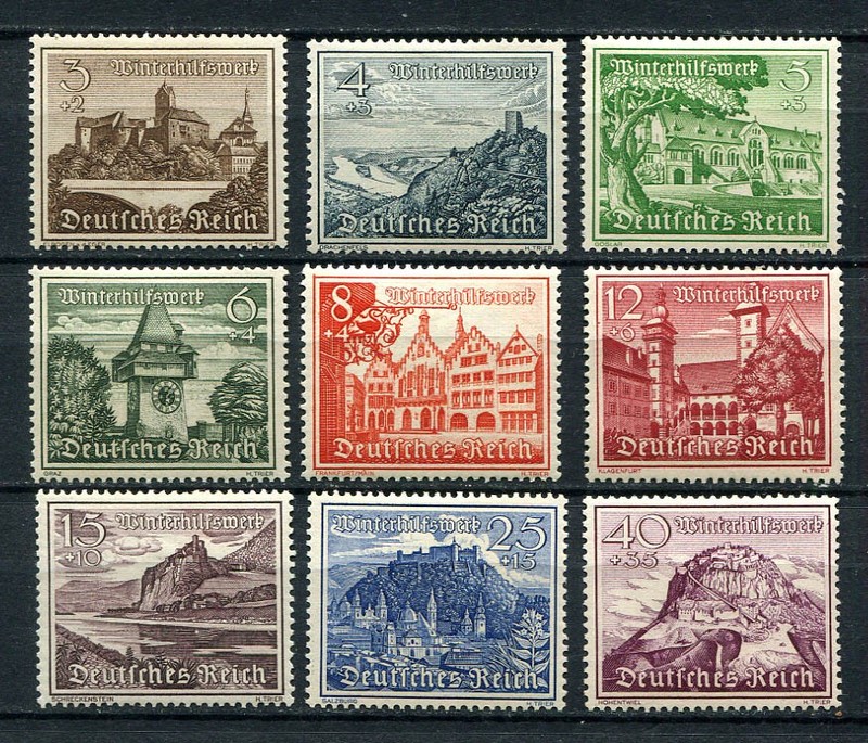 German Reich WW II : Winter Charity (WHW) set from 1939 - mint