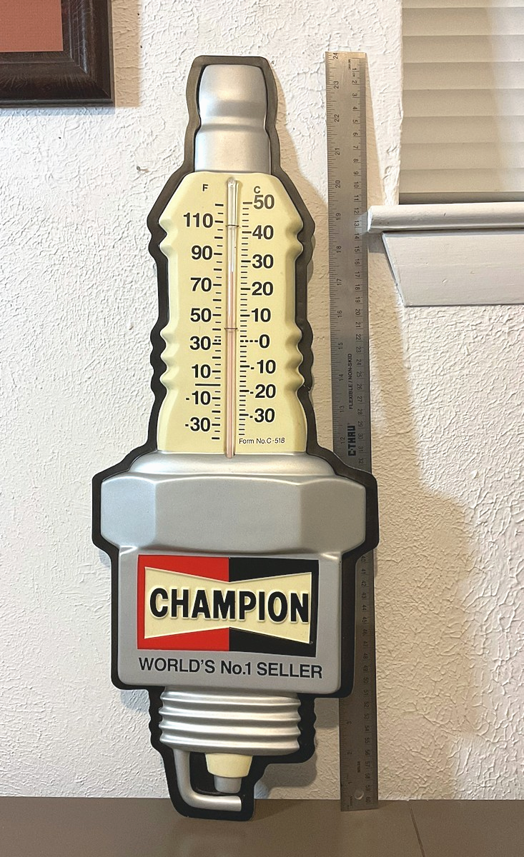 Vintage Champion Spark Plug Thermometer World's No.1 Seller