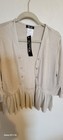 Bali Petite Small Ivory Ruffled Cuff Cardigan Sweater Bottom Ruffled Flounce NWT — photo 9