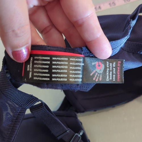 Reggiseno a tuffo Panache Cleo 30FF Tia coppe blu navy nuovo con etichette - Foto 7 di 7