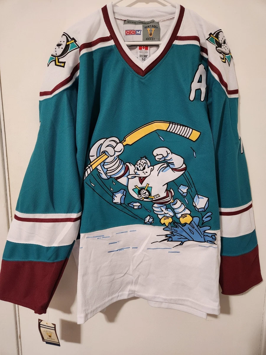 Maillot Vintage Anaheim Mighty Ducks - Taille 52, Violet - CCM Années 90 - Neuf