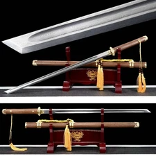 Damascus Folded Steel Functional Sword Sharp KUNGFU Chinese Saber 唐刀 Tang Dao