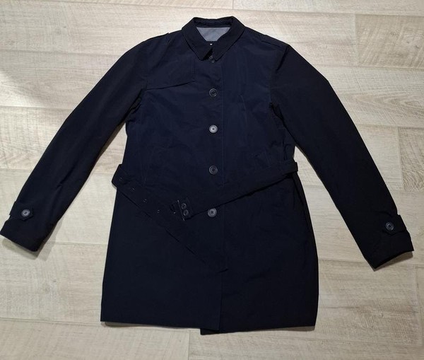 Herren Trenchcoat Herno Navy Baumwolle L