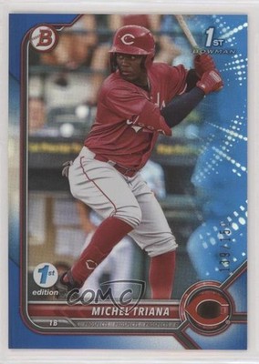 2022 Bowman 1st Edition Blue Foil 139/150 Michel Triana #BPPF-75 0x1