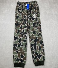 Adidas Sweatpants Mens Small Green Camo Print Fleece Joggers Trefoil Originals