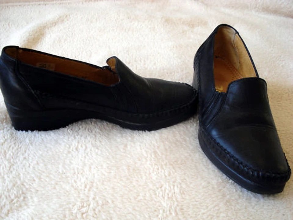 CHAUSSURE MOCASSIN CUIR COUSU MAIN P37 SEMELLE INTERIEUR COUSSIN D AIR - Photo 1/1