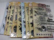 used cling silicone stamps, sold separately, halloween theme