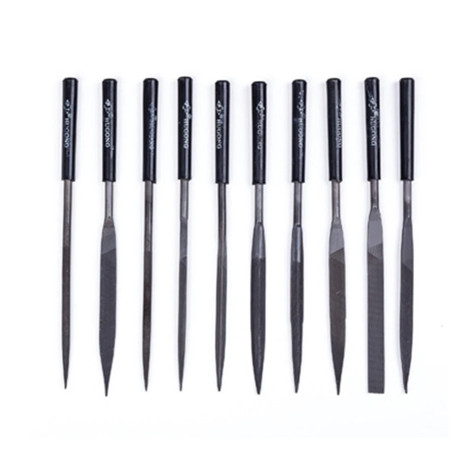 10PC Needle File Set 160x65mm Diamond Jeweler Ceramic Wood Carving Craft Tools - Image 3 of 4