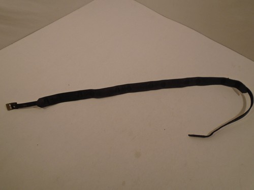 einzigartige nautische 6 Fischgürtel schwarz Leder Gr. 34 geprägte Metallschnalle schmal - Bild 7 von 7