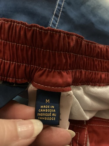 Polo Ralph Lauren Swim Trunks Ombré Red White Blue Mens Size M Flag USA - Picture 11 of 13