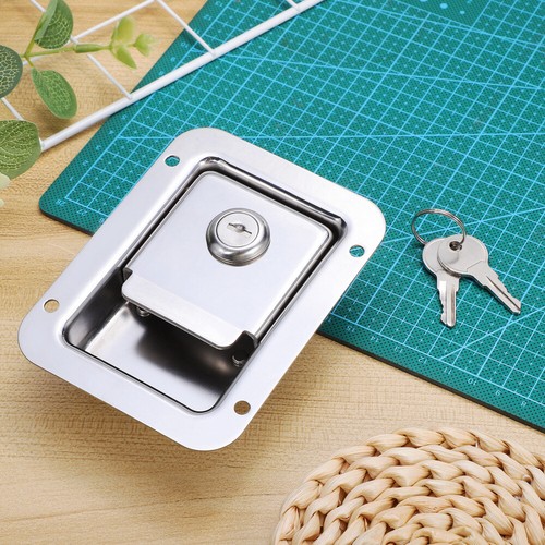 Stainless Steel Locking Latch Paddle Handle for Tool Box with 2 Keys - Imagen 9 de 11