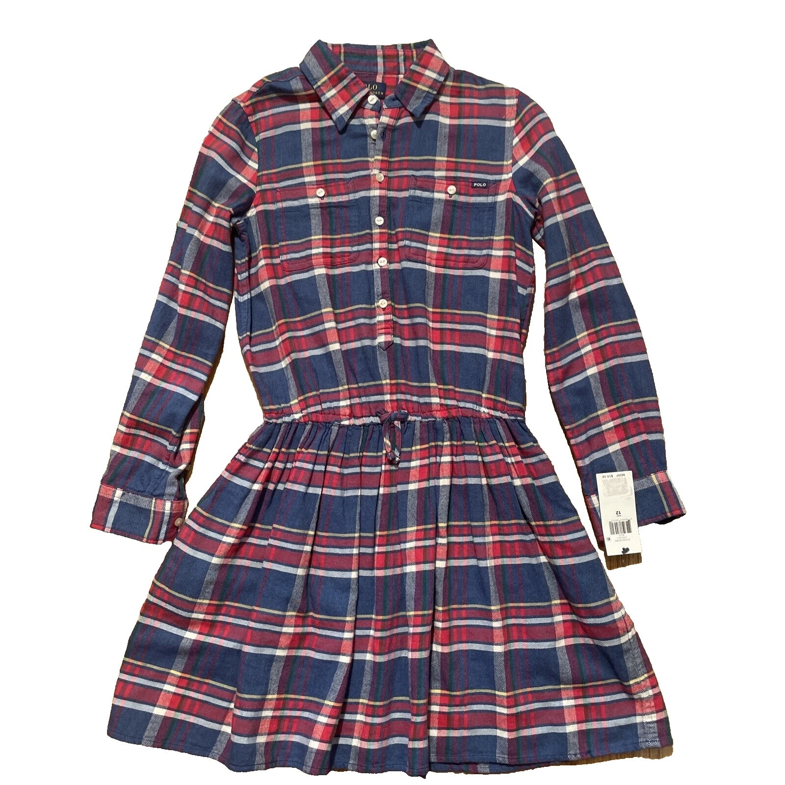 Vestidos Azules de Navidad Ralph Lauren para Niñas