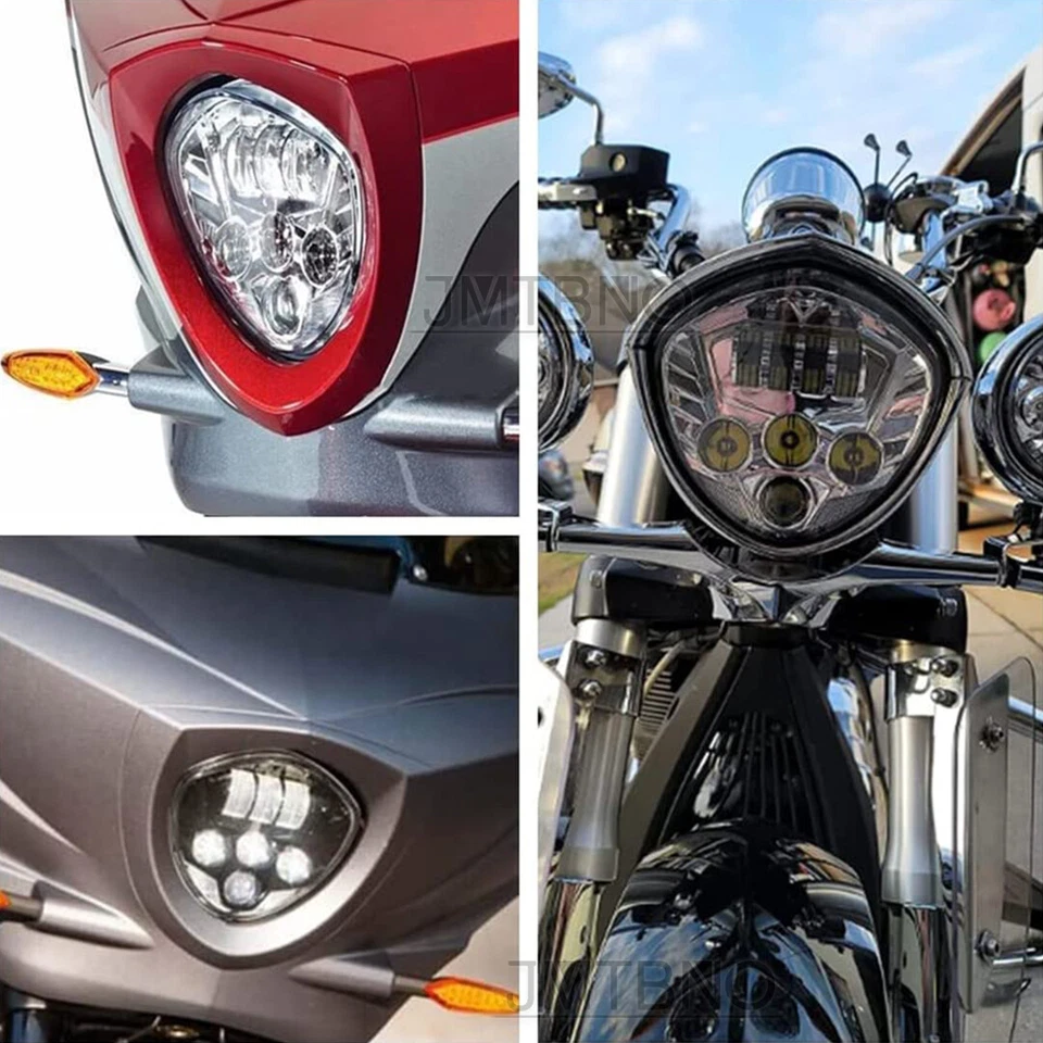 For Victory Cross Country Magnum Kingpin Vegas Hammer LED Motorcycle Headlight  - Image 3 of 4