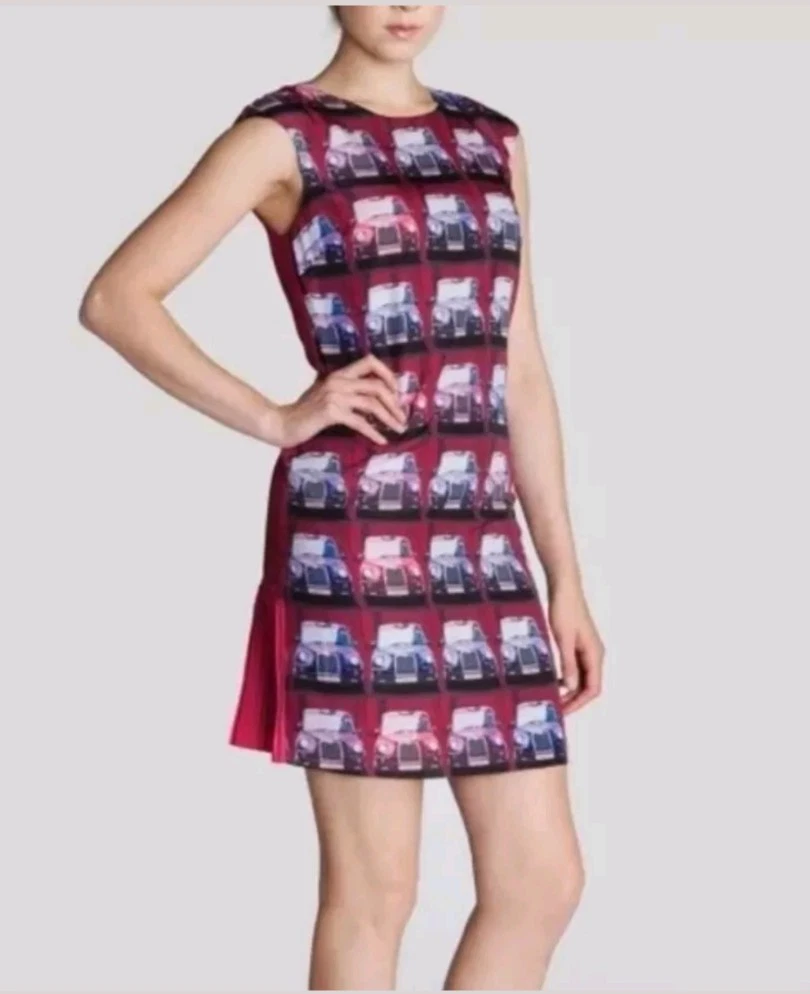 Ted Baker Sleeveless Taxi Print Tunic Dress Size 1 US 4 RT