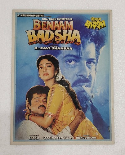Benaam Badsha 1991 Indian Hindi Bollywood Movie Press Booklet #MB59