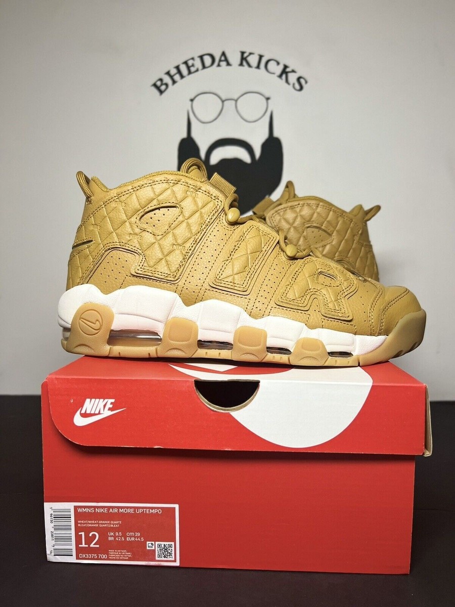 ウィメンズ Nike Air More Uptempo Quilted Wheat Light Brown Nike Air More Uptempo 