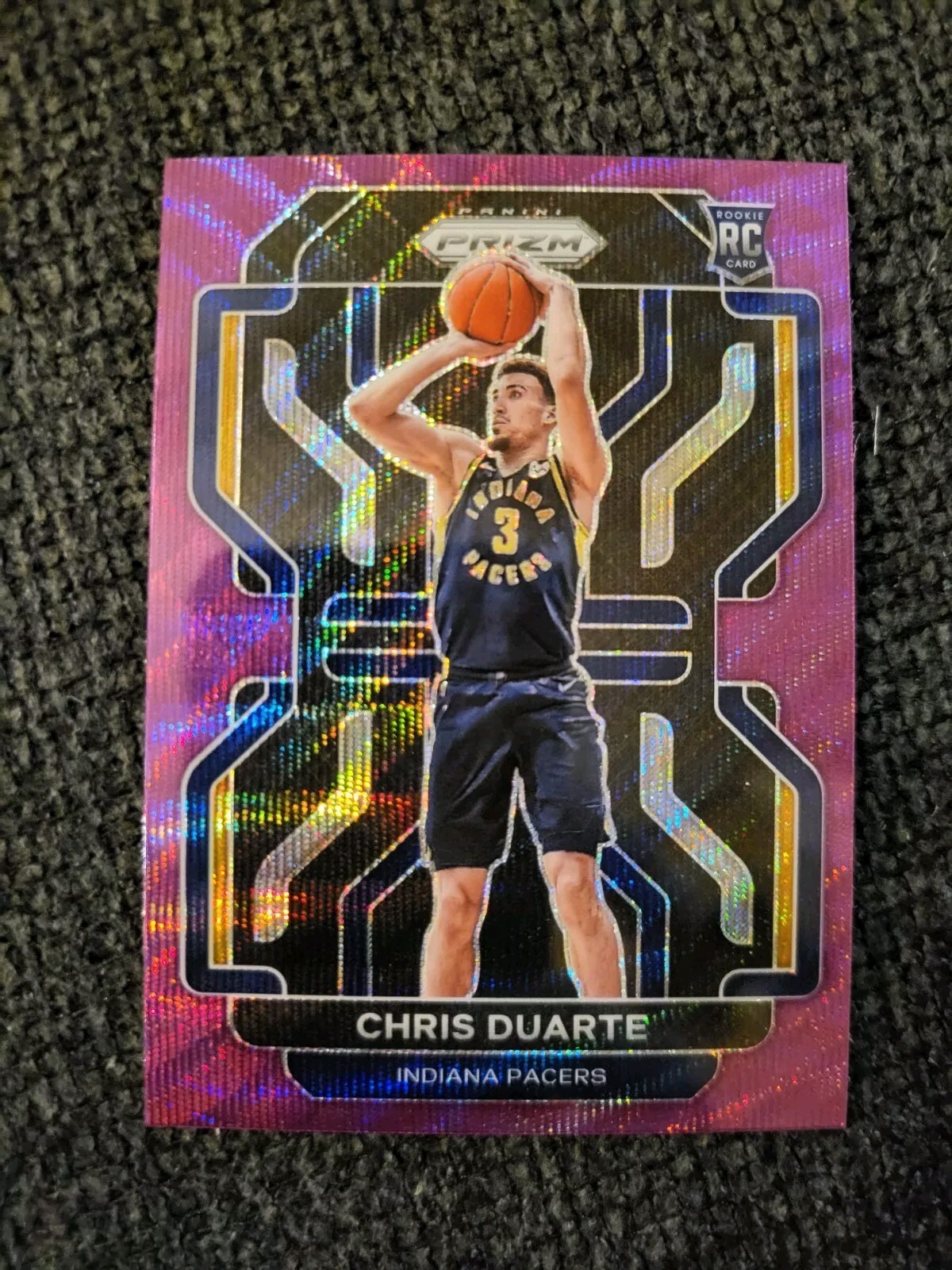 2021-22 Panini Prizm Purple Wave Chris Duarte RC Indiana Pacers #315 Oregon