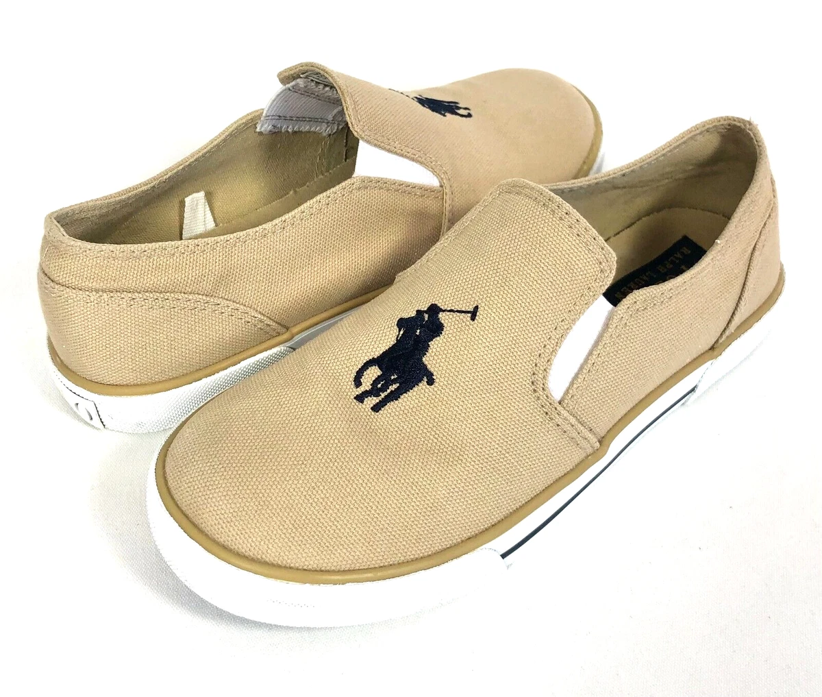 Polo ralph lauren slip hotsell on sneakers