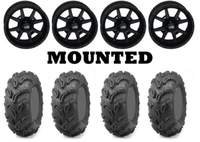 Kit 4 Maxxis Zilla 28x9-14/28x11-14 on Frontline 556 Stealth Matte Black H700