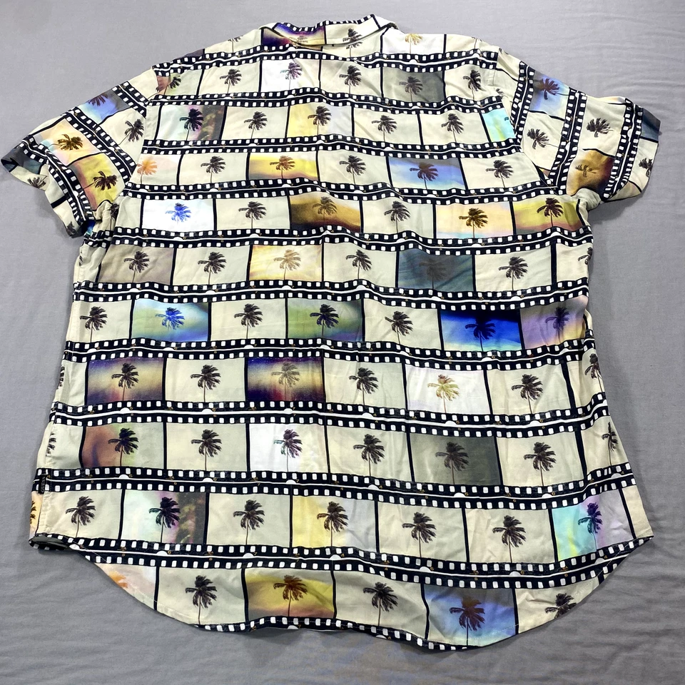Guess рубашка мужская XXL 2XL на пуговицах гавайский курорт Hollywood ладони фильмы - Изображение 2 из 4