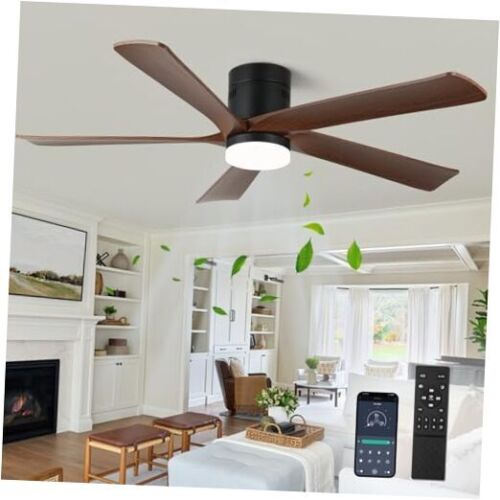 52 inch Flush Mount Ceiling Fans with Lights and Remote 52 inch -2