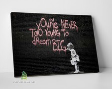 BANKSY Dream Big Graffiti Canvas Art Wall Art Print Picture Photo Canvas -C894