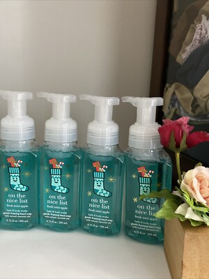 4 New FRESH MINT APPLE   GENTLE FOAMING HAND SOAP BATH & BODY WORKS