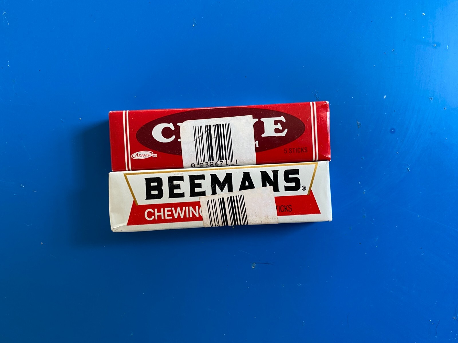 Two Vtg 1995 Mexican Chewing Gum Wrappers Full Packs Adams Clove And