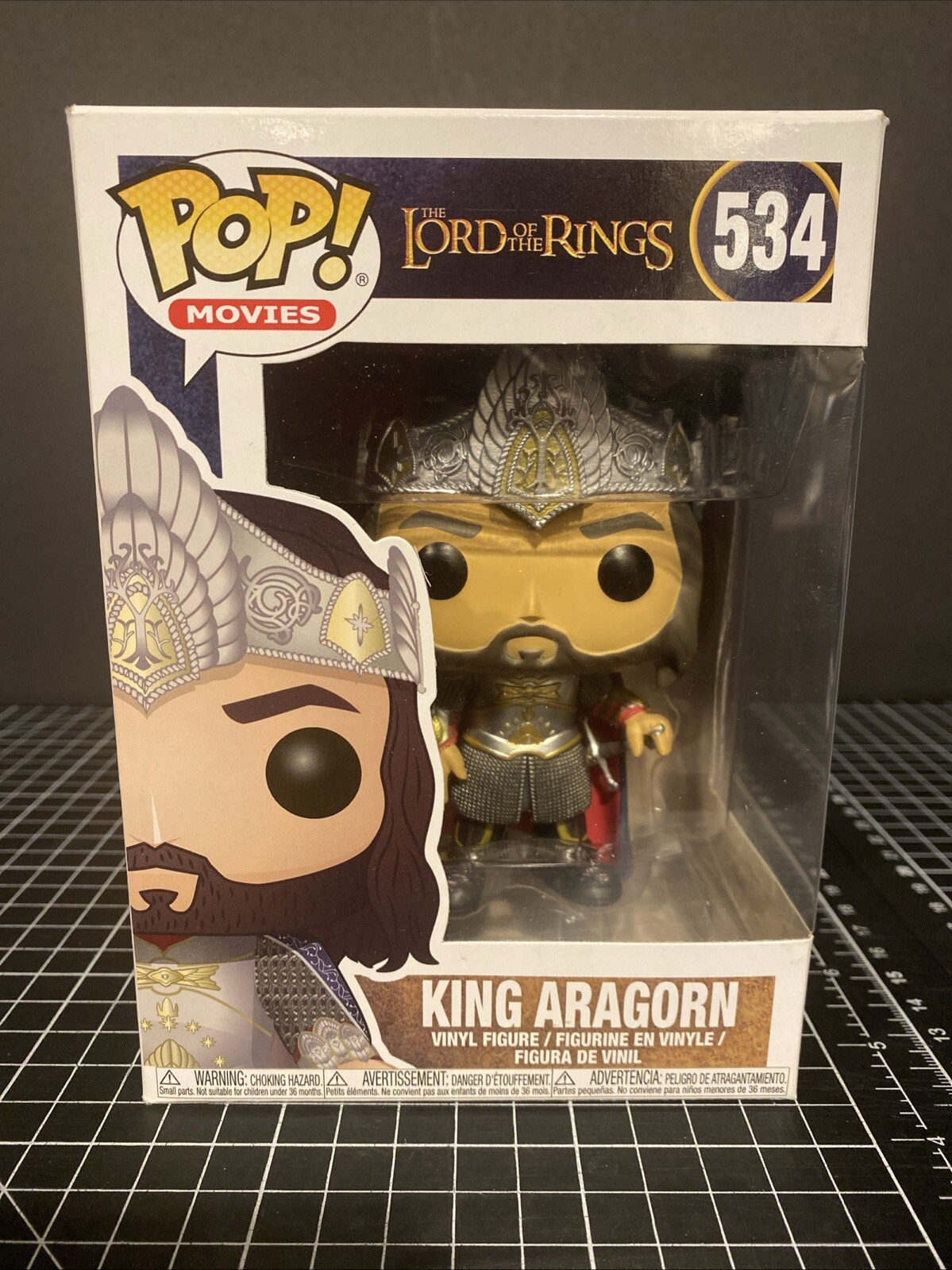 Funko Pop! Lord Of The Rings King Aragorn #534 Barnes &Amp; Noble Exc W/ Hard Stack