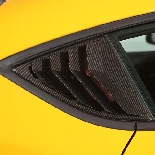 For Toyota Supra A90 A91 2019-25 ABS Black/Carbon Rear Window Louver Cover Trims - Foto 4 di 17