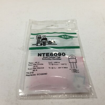 (1) NTE NTE6090 Silicon Dual Power Rectifier 45V, 30 Amp TO 3P Type Package