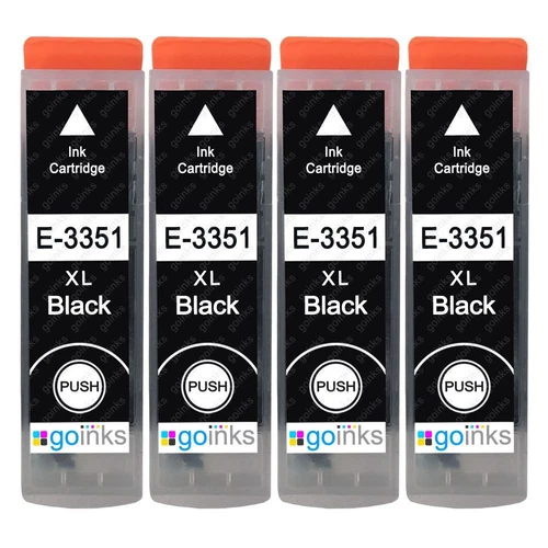 4 Black XL Ink Cartridges for Epson Expression Premium XP-530, XP-635, XP-7100