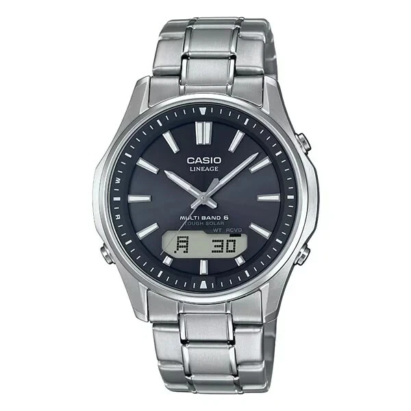 CASIO LINEAGE LCW-M100TSE-1AJF Radio Solar Titanio Hombres Reloj Plata Regalo...