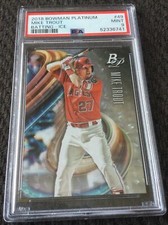 Mike Trout 2018 Bowman Platinum Batting Ice Graded PSA 9 MINT Low Pop