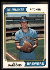 1974 Topps  Bill Parsons  #574 Milwaukee Brewers