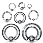 PAIR 20G-2G Steel Captive Bead Ring Ear Cartilage Tragus Lip Labret Septum Ring