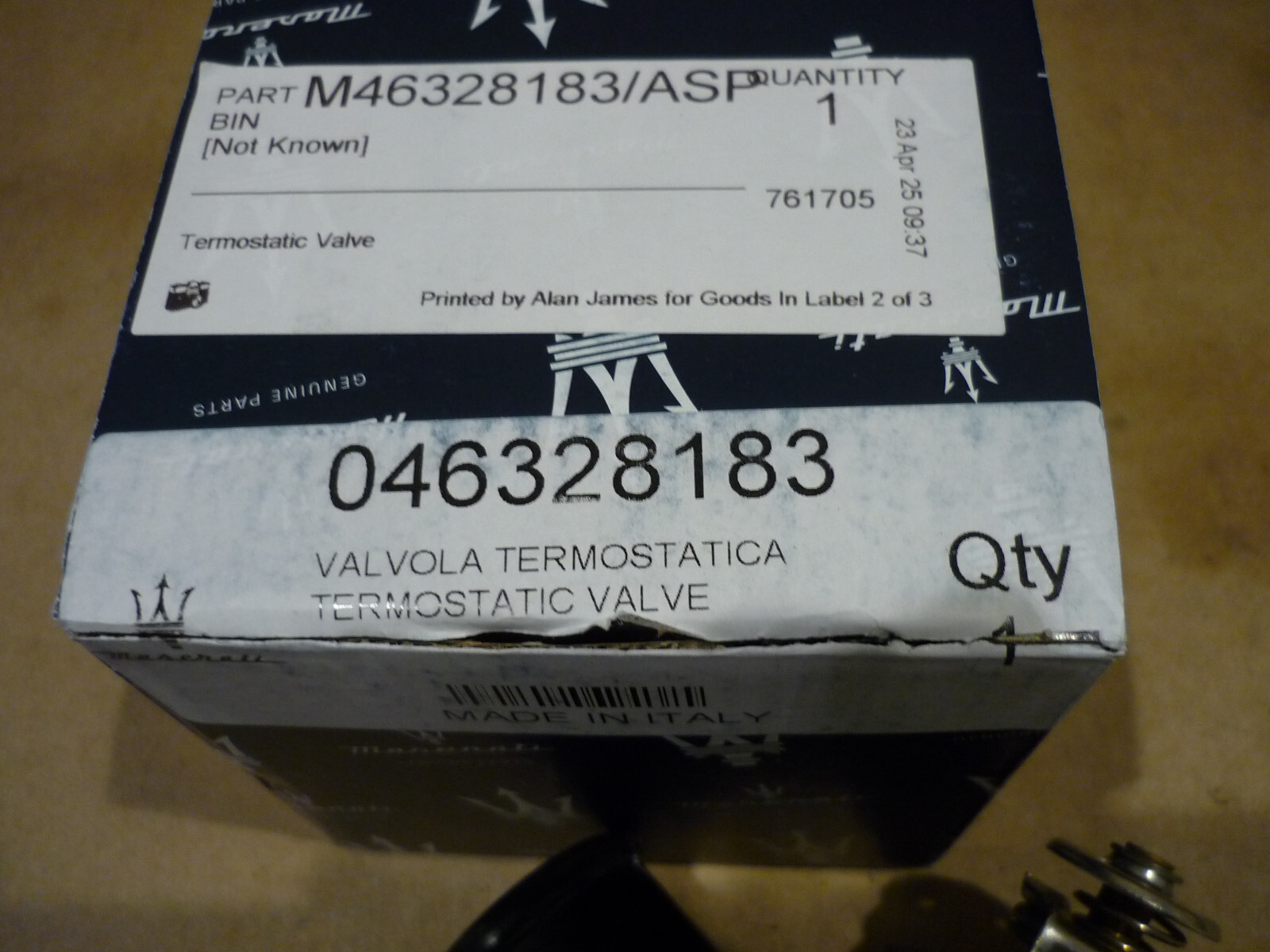 Maserati Ghibli, Quattroporte, Levante - Thermostatic Valve - P/N 46328183