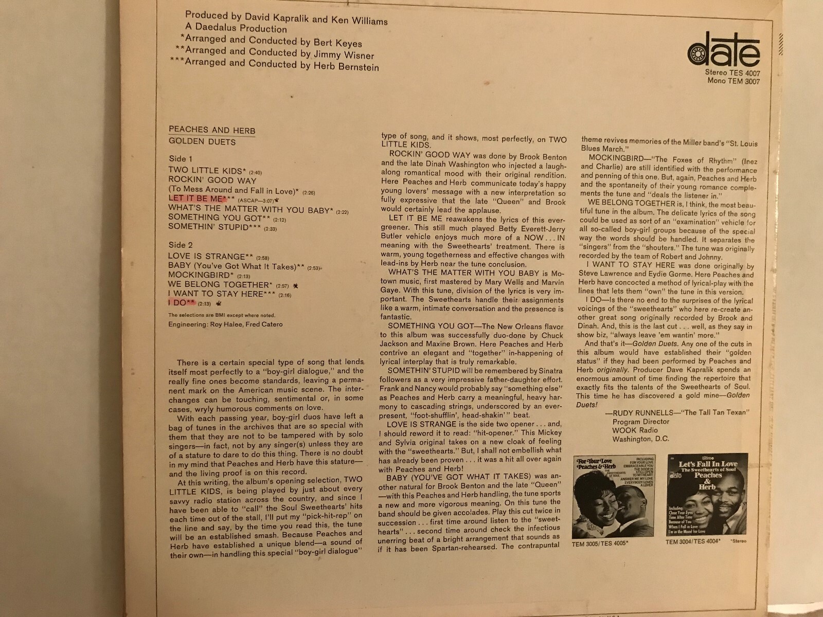 PEACHES AND HERB LP GOLDEN DUETS eBay