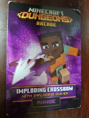 Minecraft Dungeons Arcade Cards Imploding Crossbow #26/60 Unique | eBay