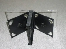 100 NEW 21MM MULTI-6 CD CASES W/BLACK TRAY, PSC90