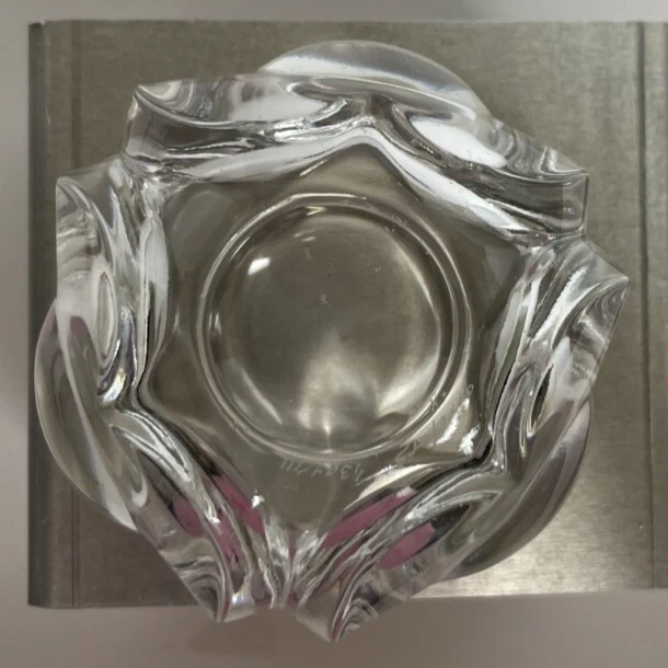 De Colección Orrefors Plato Cuenco Cristal Tulipán Baratija Caramelo Firmado Suecia 2" x 4" Regalo Foto 3 de 4