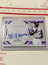 Hank Aaron 2020 Topps Definitive Purple Defining Decade Auto 1/3 Braves RAW HiT