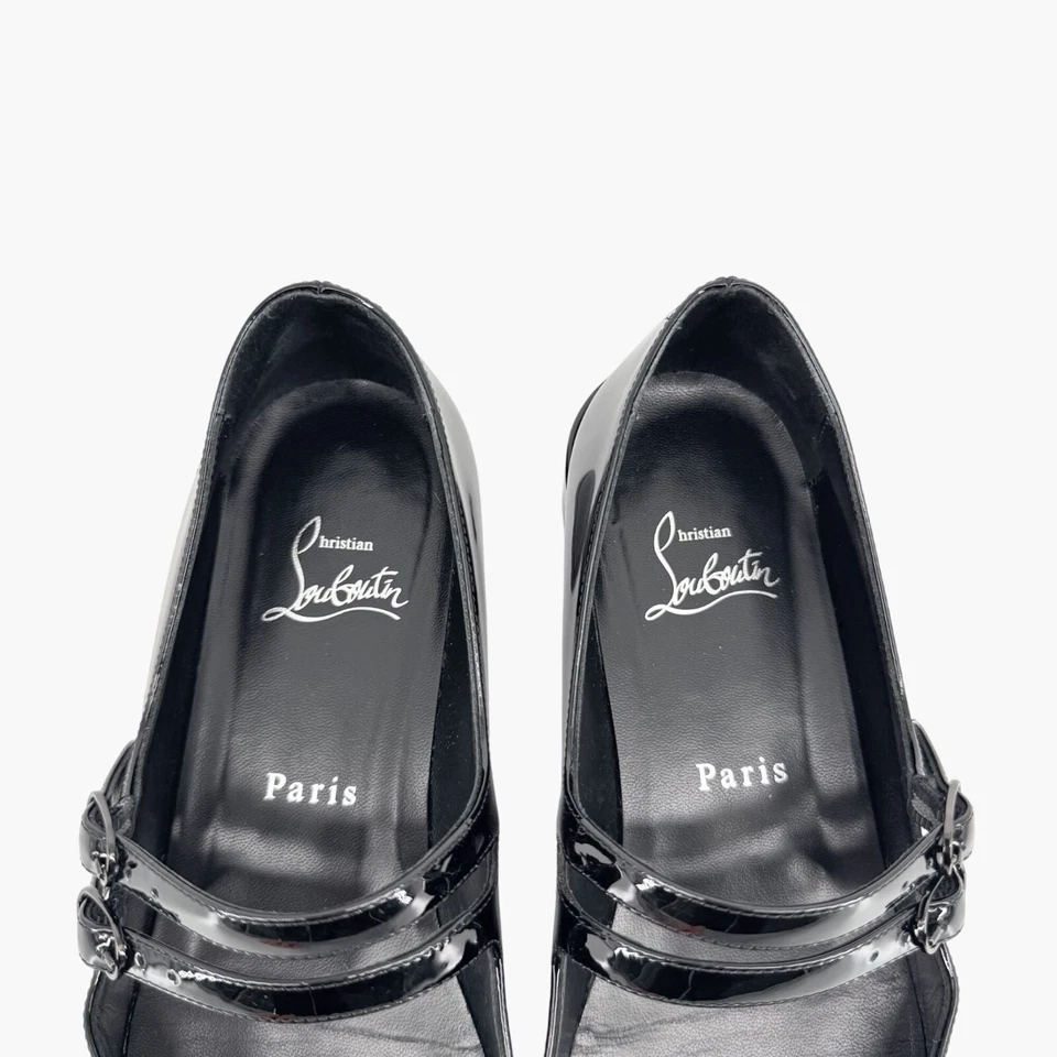 Christian Louboutin Sweet Jane Pisos Talla 37.5 EE. UU. 7.5 Negro Patente Mary Jane Foto 4 de 4