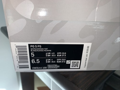 Nike PG PS5 Playstation Paul George CW3144-100 White Crimson NEW Mens Size  5 | eBay