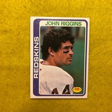 JOHN RIGGINS , REDSKINS , 1978 TOPPS NFL FOOTBALL CARD 215  BEAUTIFUL CARD