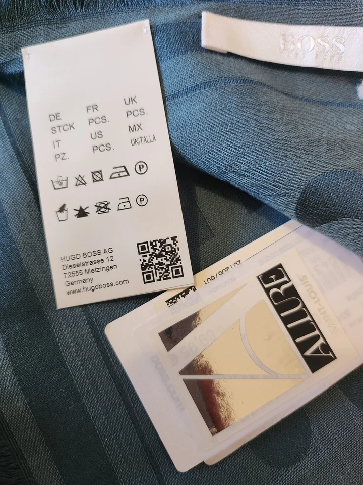 Hugo Boss Foulard Bleu - Photo 3/4