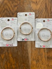 Scunci Jean Wire Hair Barrette, Gold Circle NEW Pack of 3