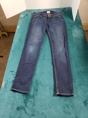 Hudson Jeans Sz 27 Blue Mid Rise Skinny Ladies Stretch Pants Denim Casual USA